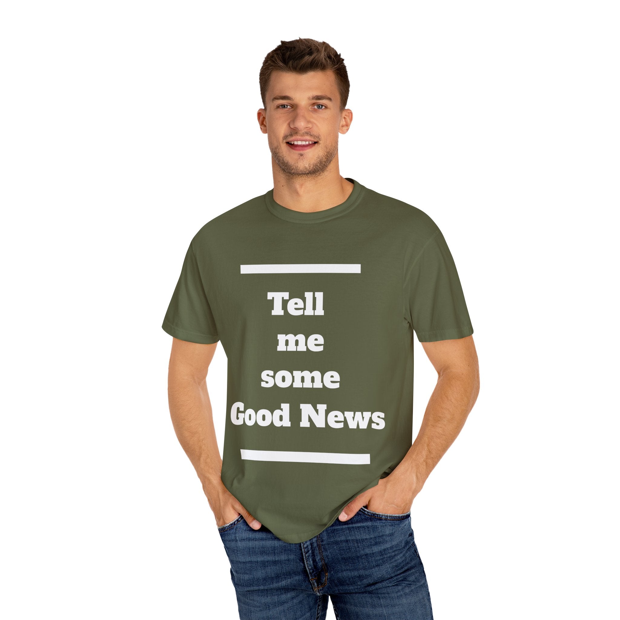 Positive Vibes T-Shirt, Unisex Garment-Dyed Tee, Inspirational Shirt, Casual Wear, Gift for Friends, Encouraging Message