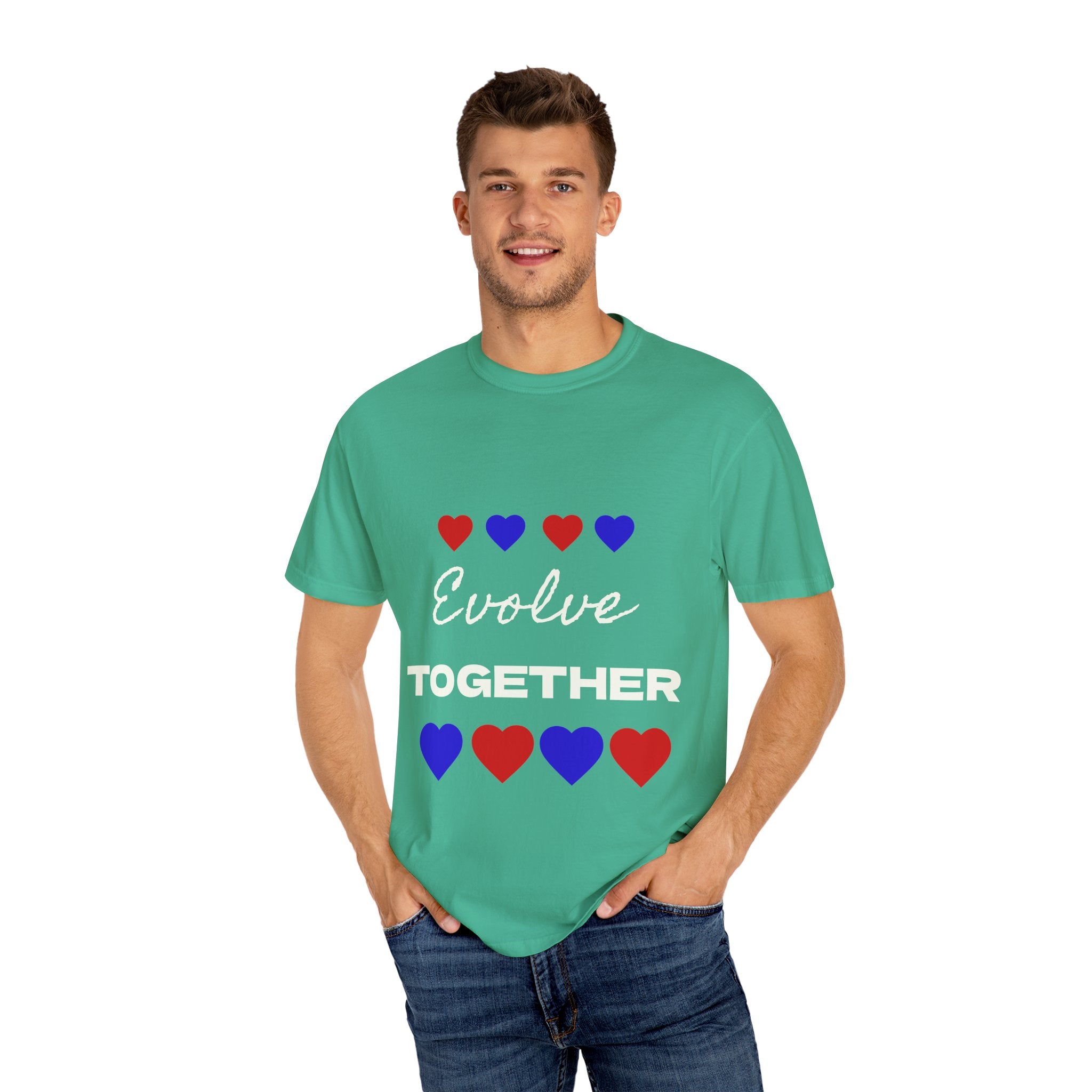 Heart Pattern Unisex T-Shirt - Cute Casual Love Tee