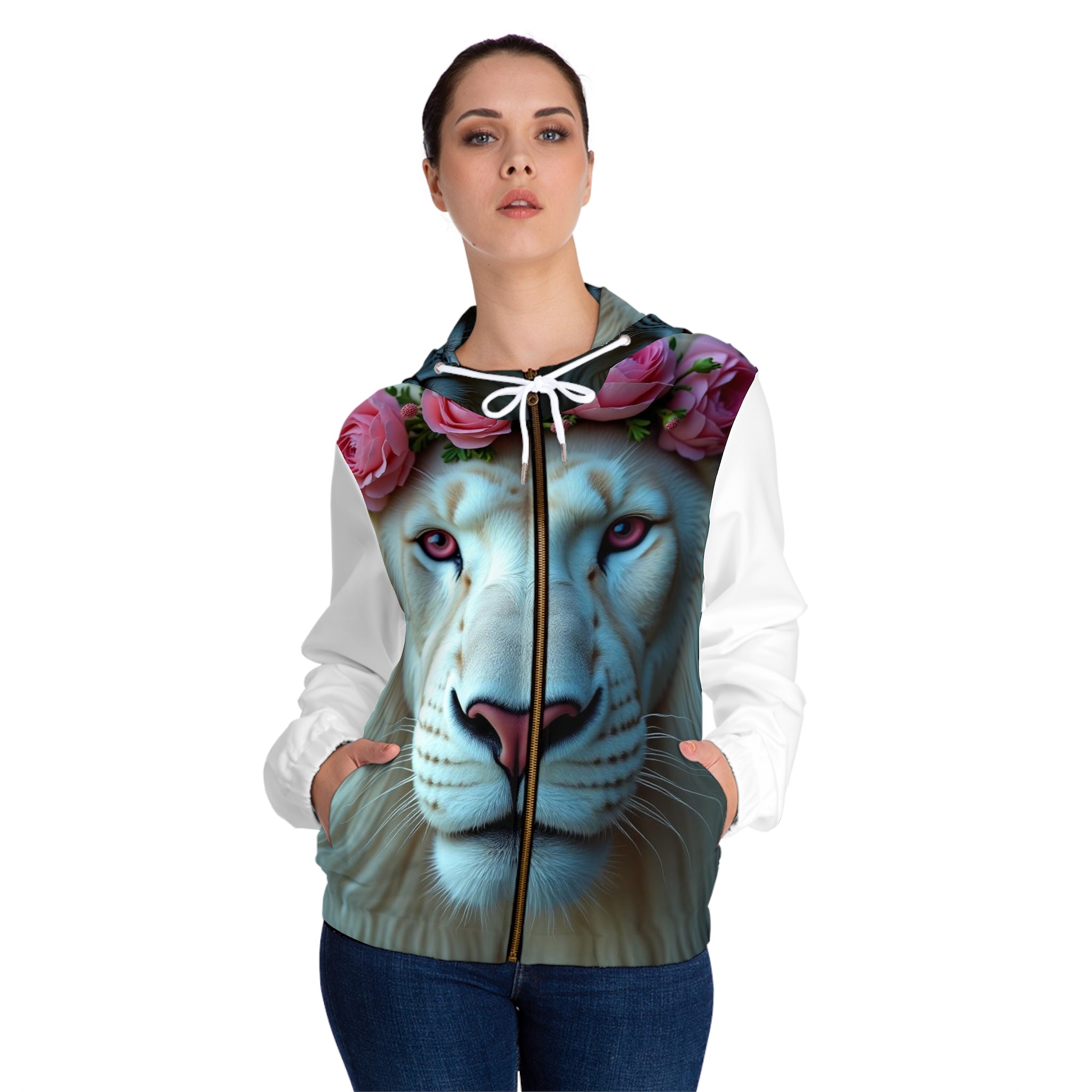 Pink Lioness Hoodie - Women's Full-Zip
