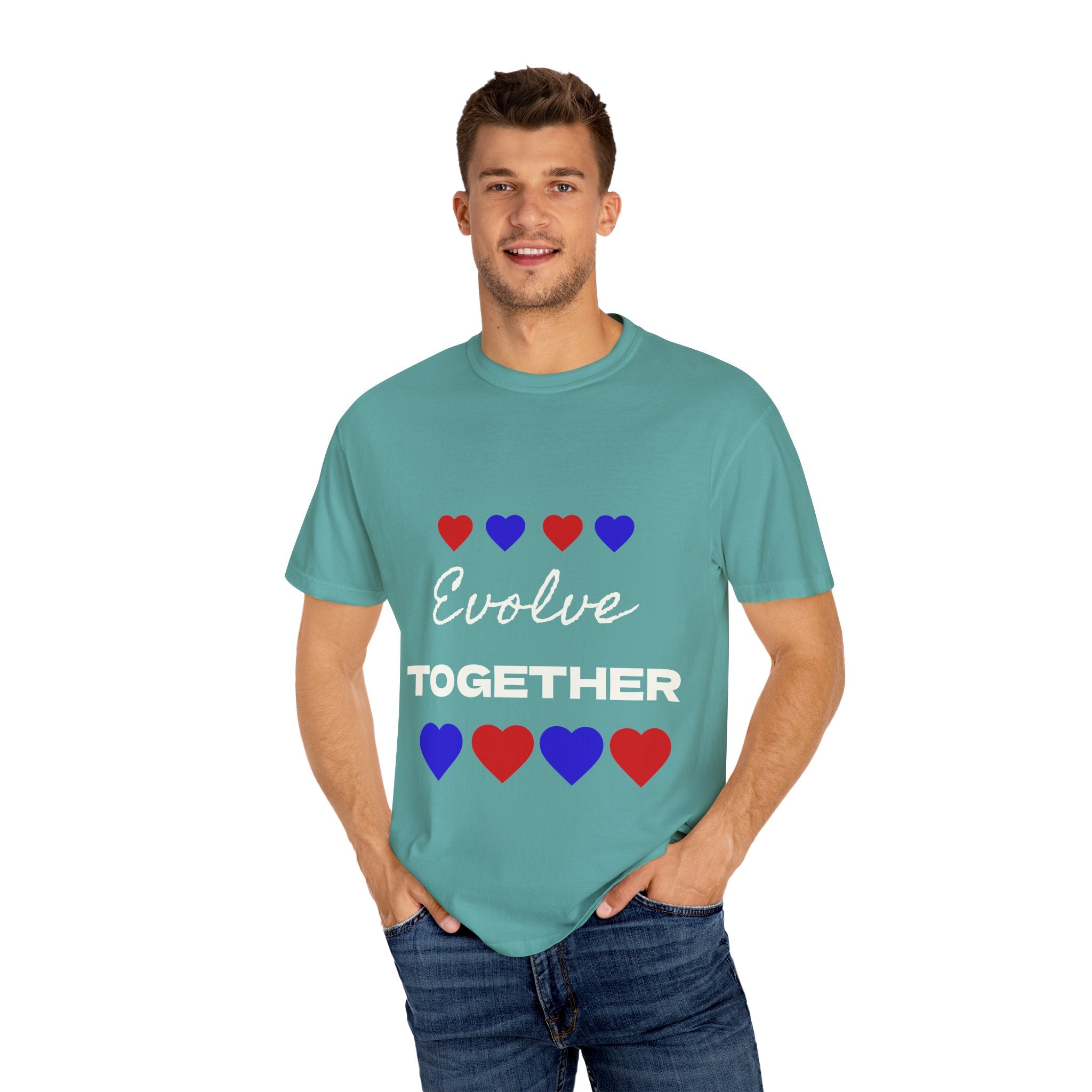 Heart Pattern Unisex T-Shirt - Cute Casual Love Tee