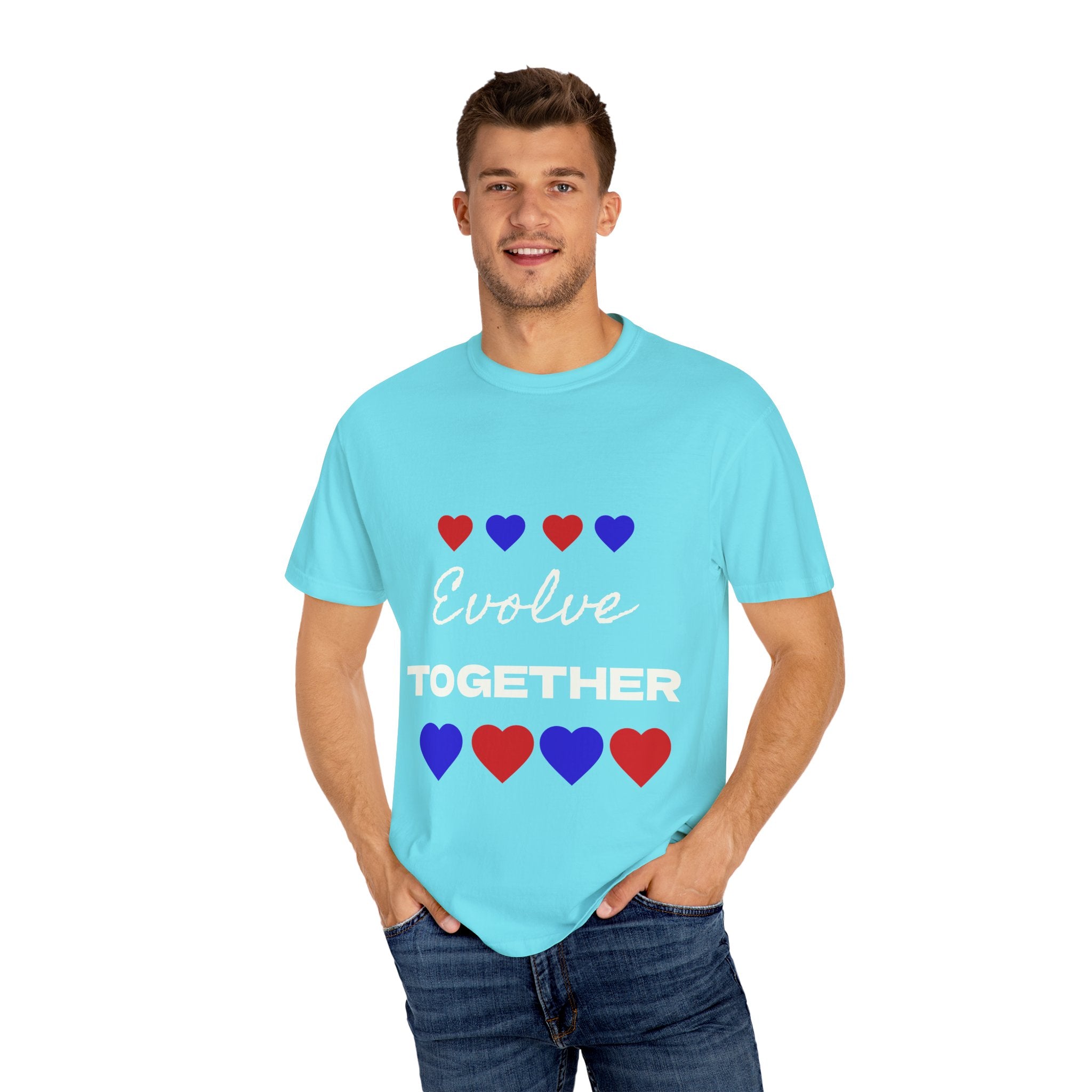 Heart Pattern Unisex T-Shirt - Cute Casual Love Tee
