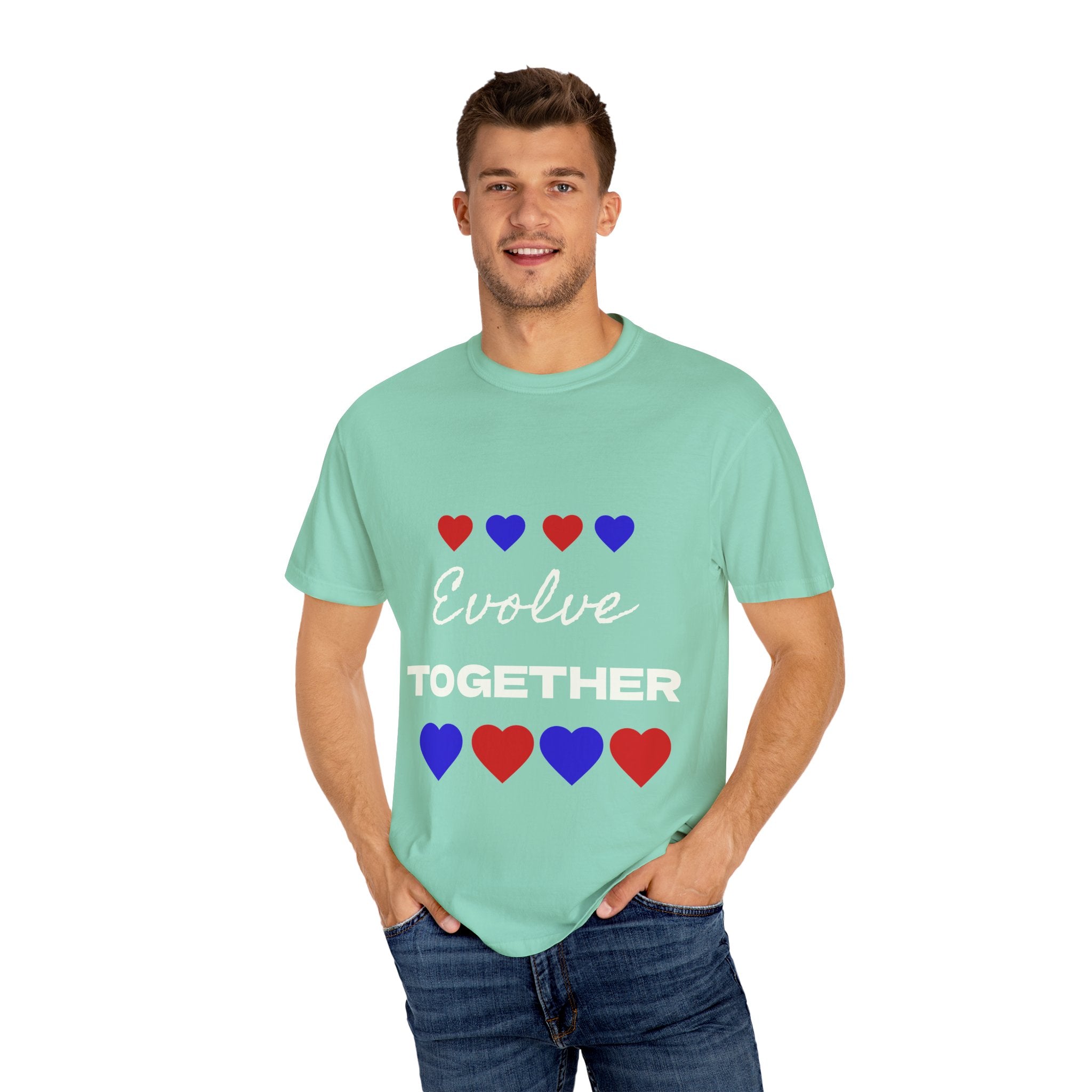 Heart Pattern Unisex T-Shirt - Cute Casual Love Tee
