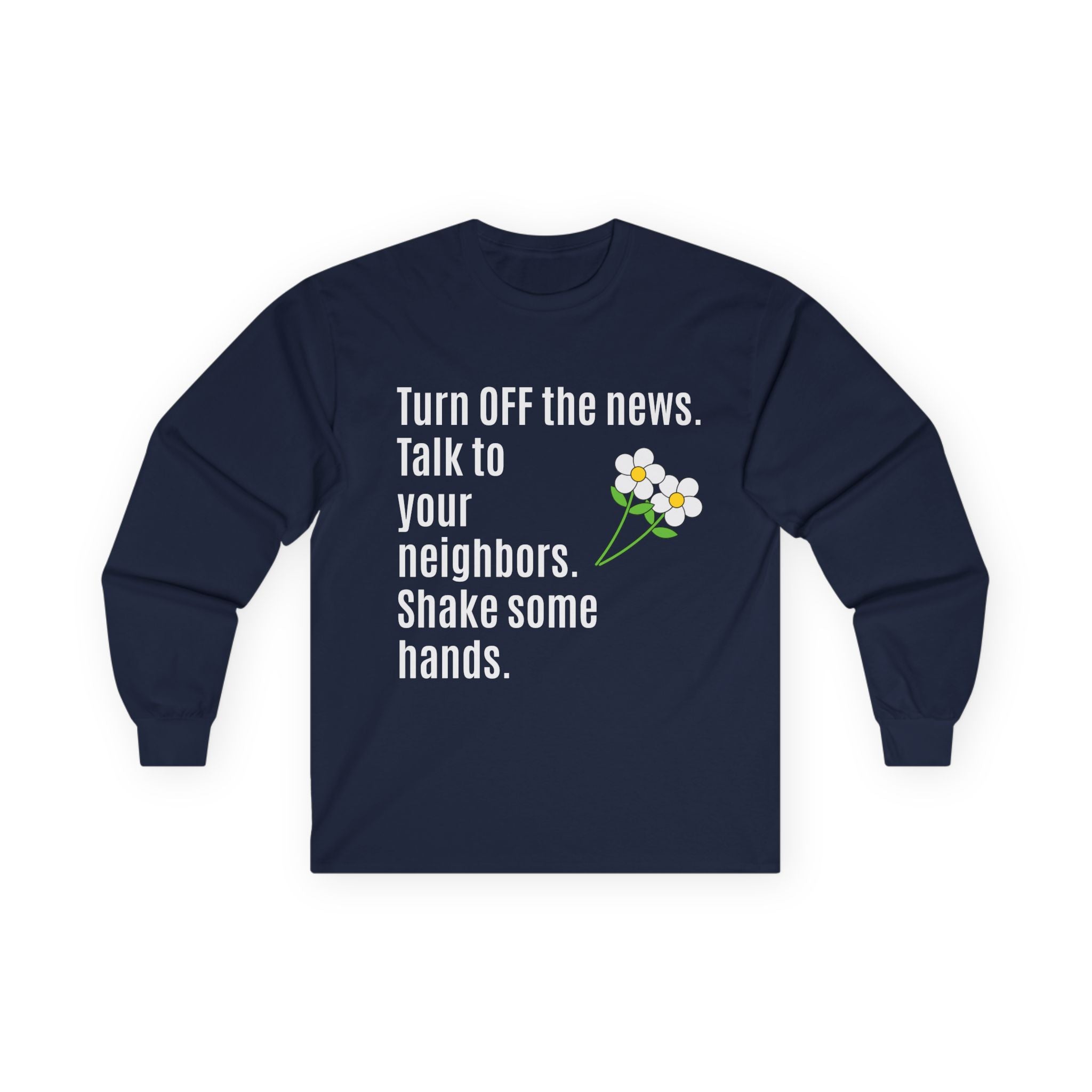 Unisex Long Sleeve Tee with Floral Design - Social Awareness Shirt, Relaxed Fitting Top, Gift for Friends, Spring Wardrobe Essential, [...]